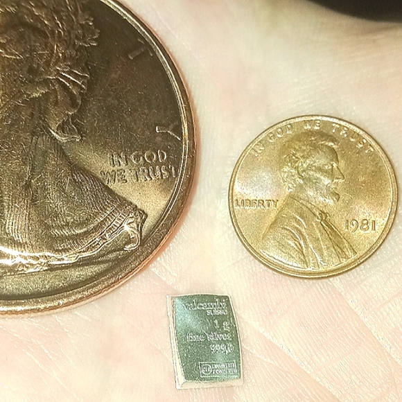 1oz copper, 1 gram Silver, 1 copper penny bundle of precious metals - Picture 2 of 3